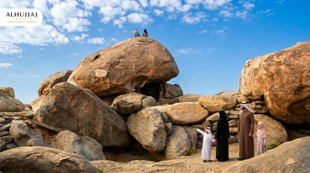 Jabal Thawr (Mount Thawr) in Makkah, home to the Cave of Thawr where Prophet Muhammad (PBUH) and Abu Bakr (RA) sought refuge during Hijrah