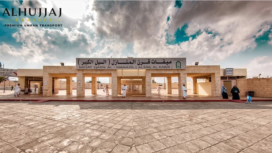 Miqat Qarn Al-Manazil (As-Sail Al-Kabir), the designated Miqat near Taif where pilgrims enter the state of Ihram before performing Hajj or Umrah. 