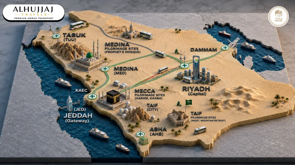 Alhujjaj Travels Major Routes